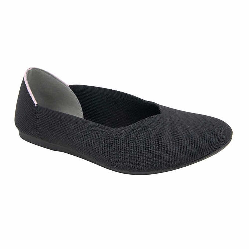 J Sport Women's Doreen Black Knit Flats Size 6.5